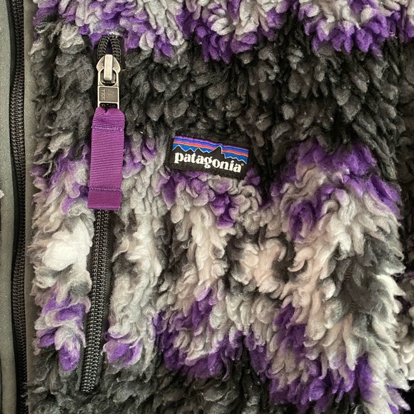 Patagonia vintage Fleece Jacket Purple and Gray synchilla Aztec Arc’Teryx - Picture 2 of 5